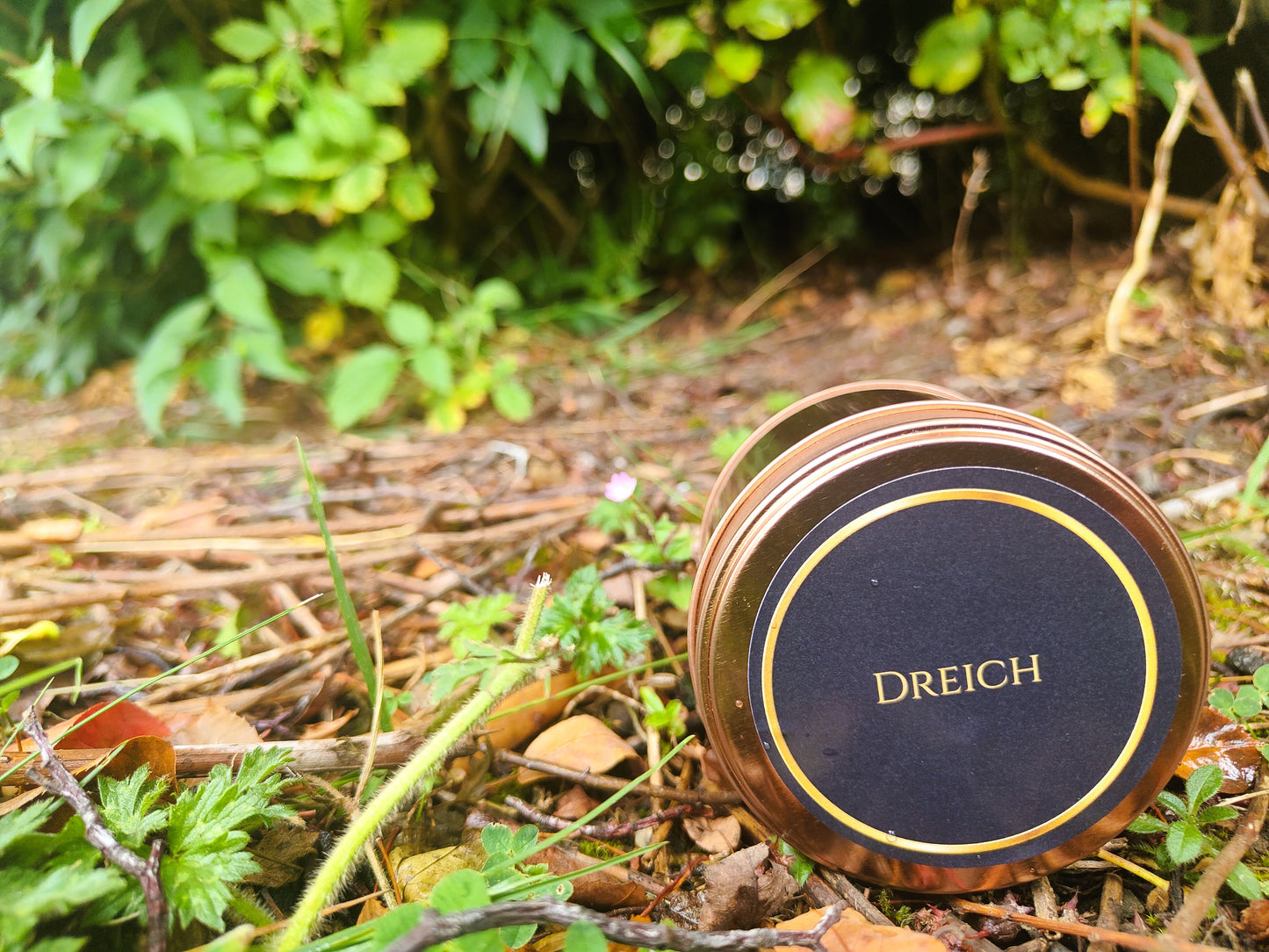 Dreich Scottish candle in Rose Gold Tin